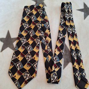 Vintage 1999 Looney Tunes Mania 100% Polyester Bugs Bunny and Taz Men's Neck Tie